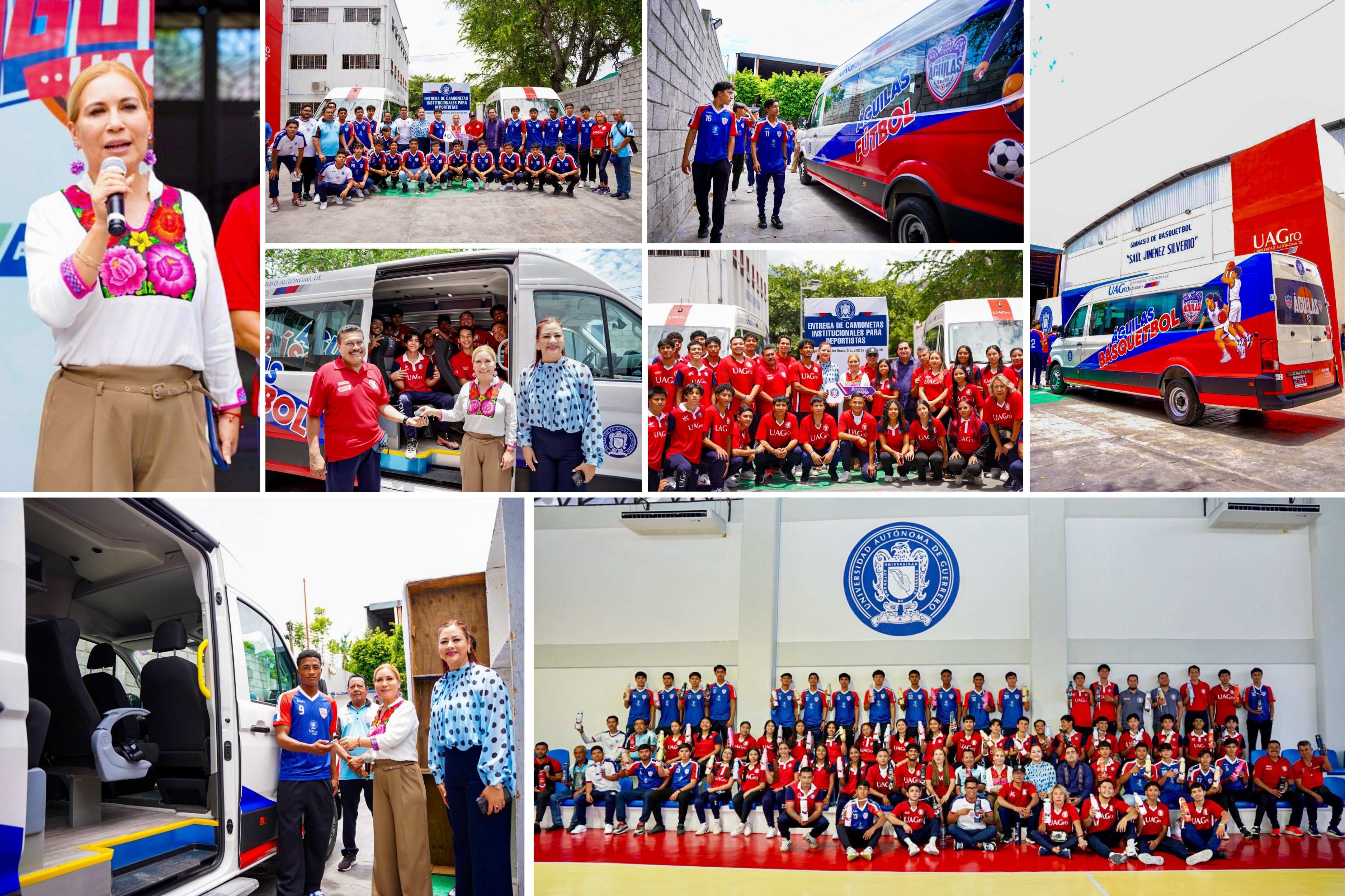 RECTORA DE LA UAGRO ENTREGA CAMIONETAS INSTITUCIONALES A LOS EQUIPOS DEPORTIVOS REPRESENTATIVOS DE LA UNIVERSIDAD 