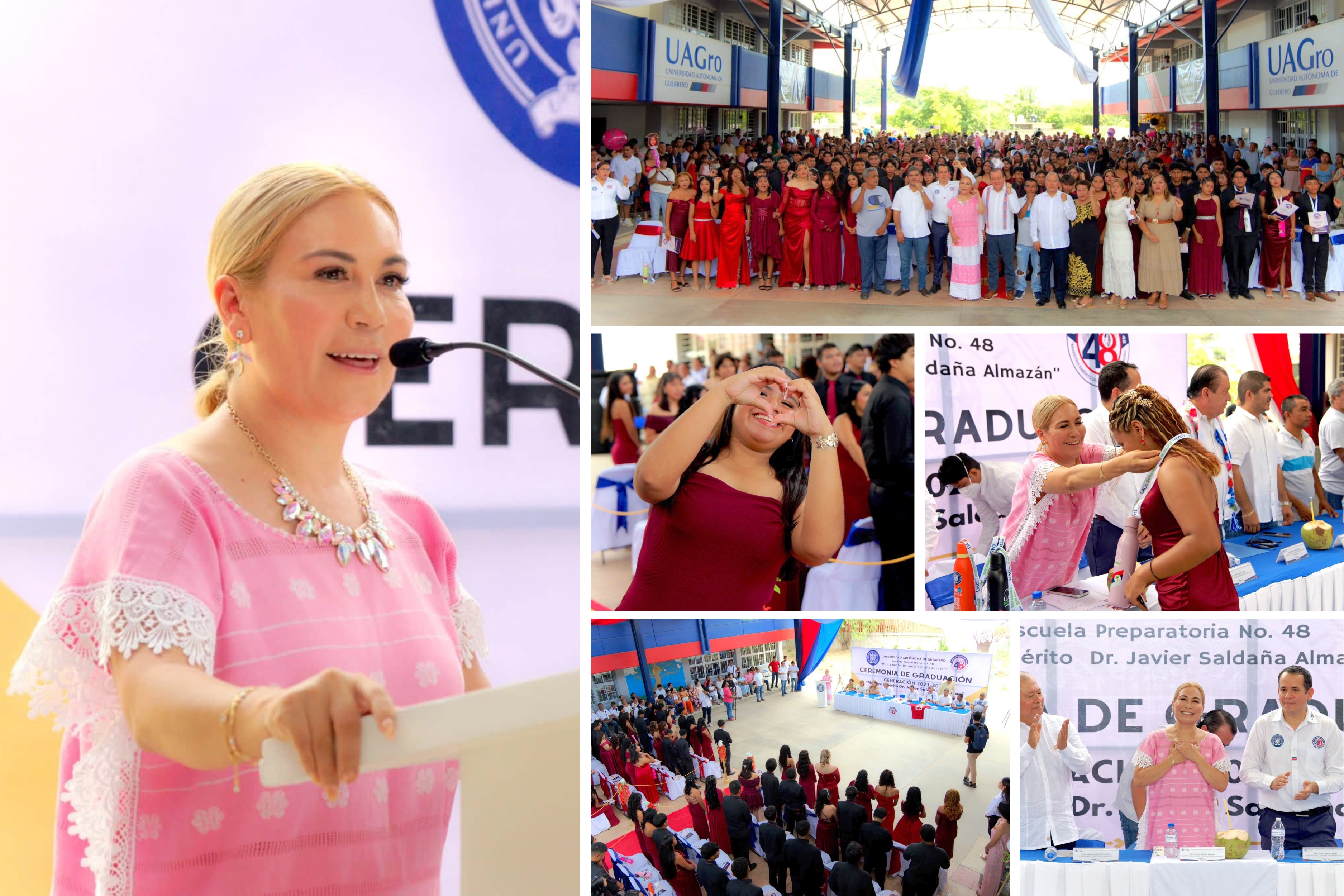 LA RECTORA LETICIA JIMÉNEZ ZAMORA ENCABEZA LA CEREMONIA DE CLAUSURA DE LA ESCUELA PREPARATORIA NO. 48 EN LA VENTA