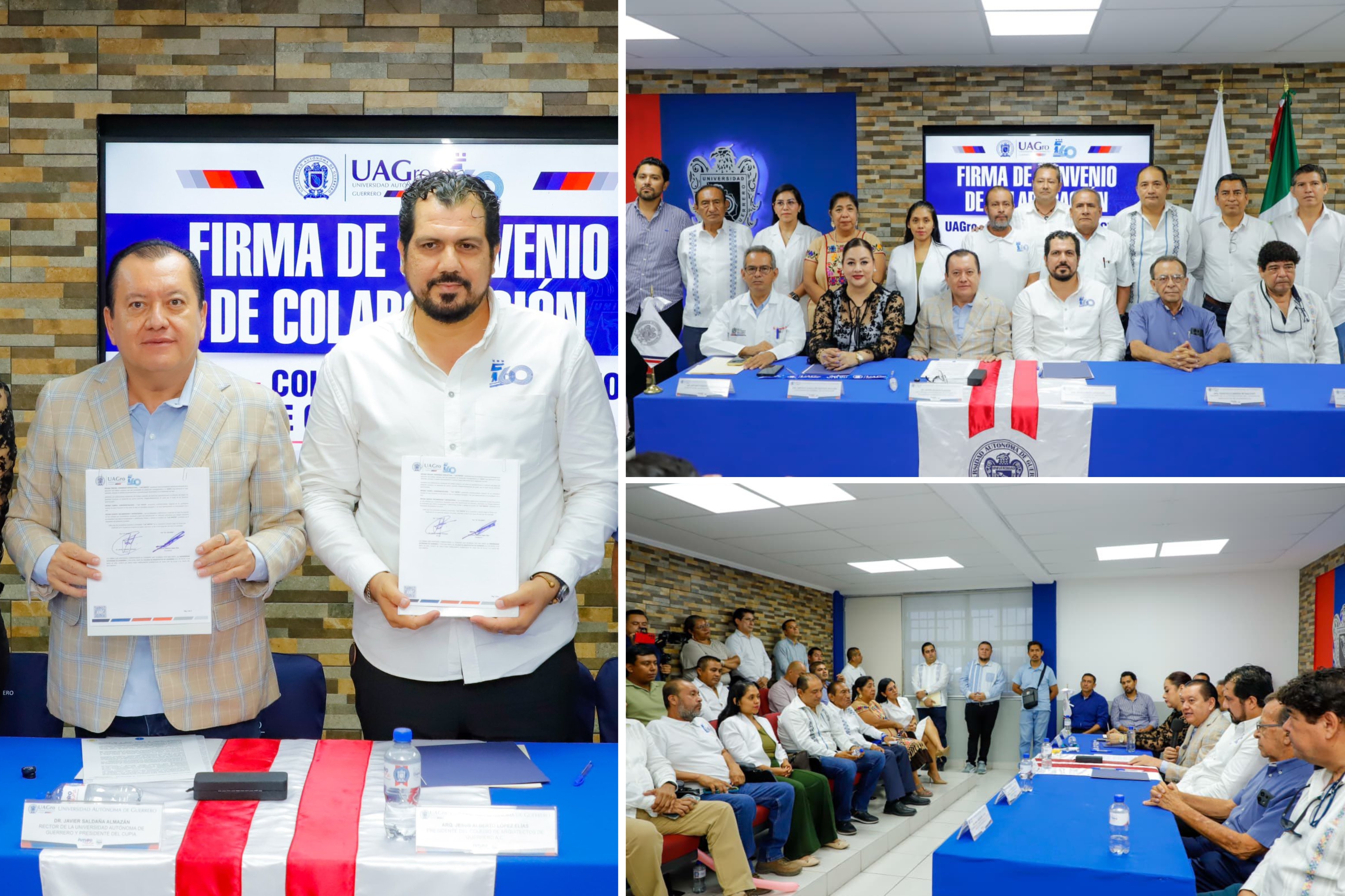 FORMALIZAN CONVENIO DE COLABORACIÓN LA UAGRO Y EL COLEGIO DE ARQUITECTOS DE GUERRERO A.C. 