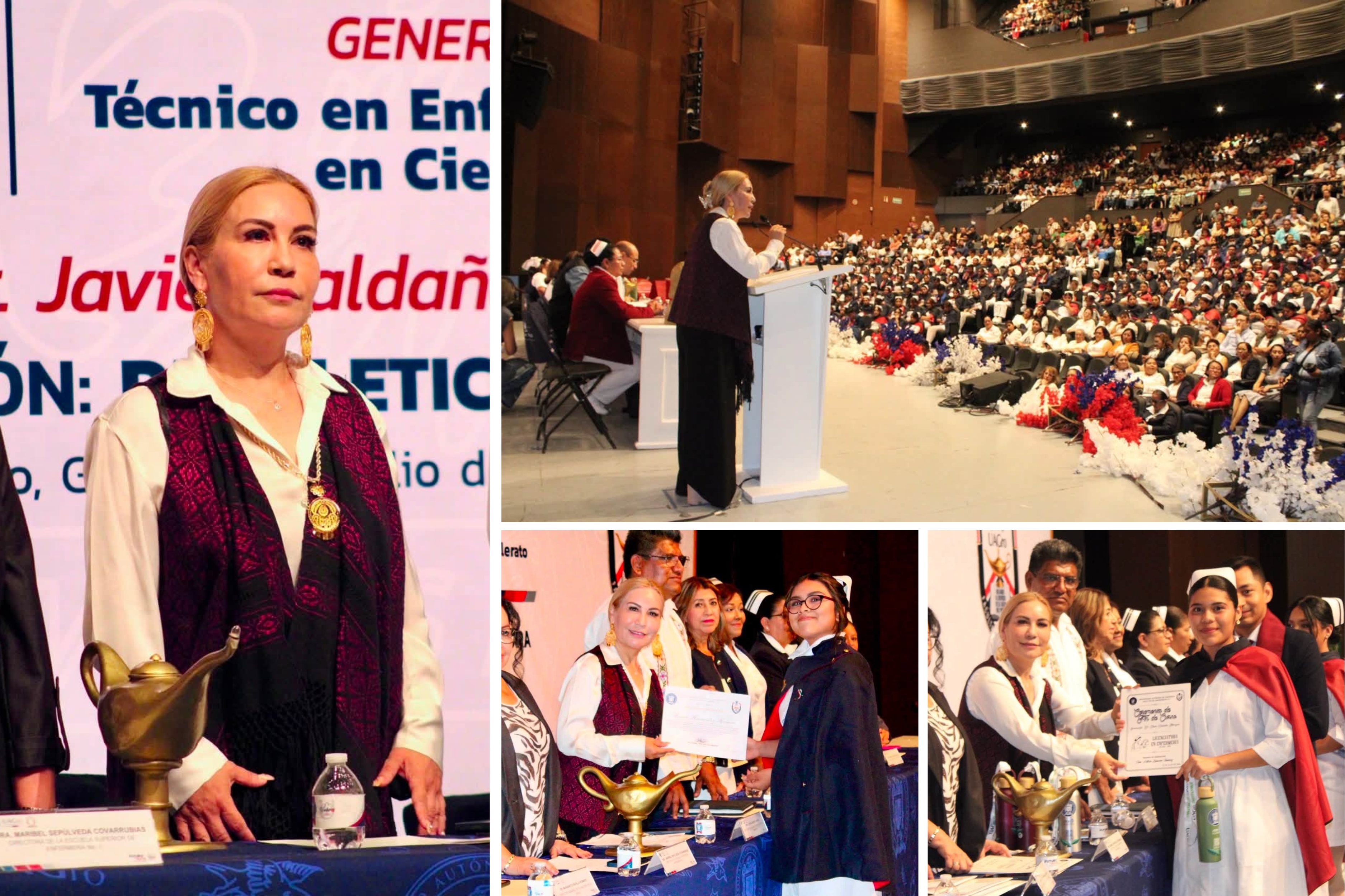 RECTORA LETICIA JIMÉNEZ ENCABEZA GRADUACIÓN DE LA FACULTAD DE ENFERMERÍA NO. 1 DE LA UAGRO