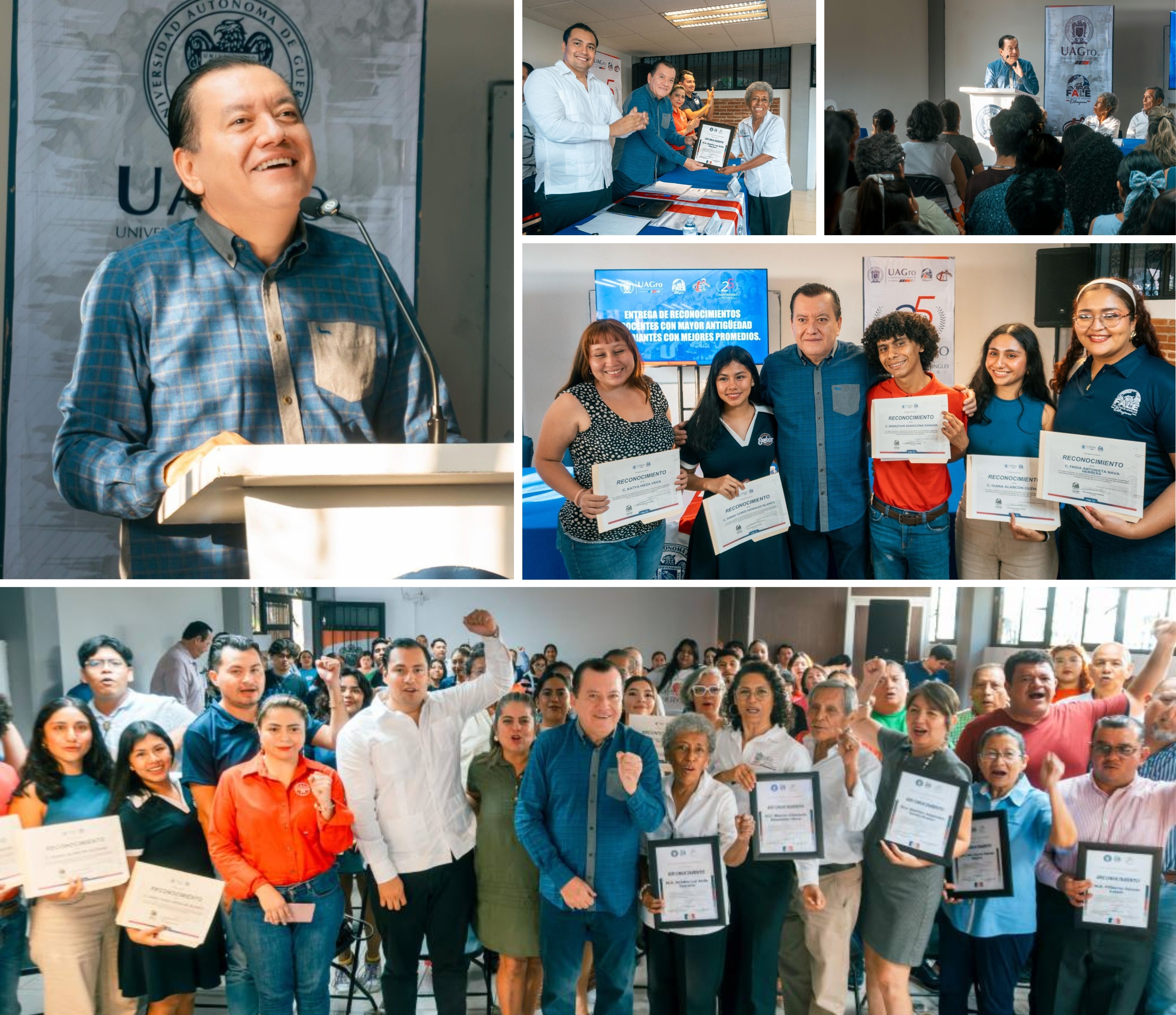 ENCABEZA RECTOR JAVIER SALDAÑA CELEBRACIÓN POR EL 25 ANIVERSARIO DE LA FALE UAGRO 