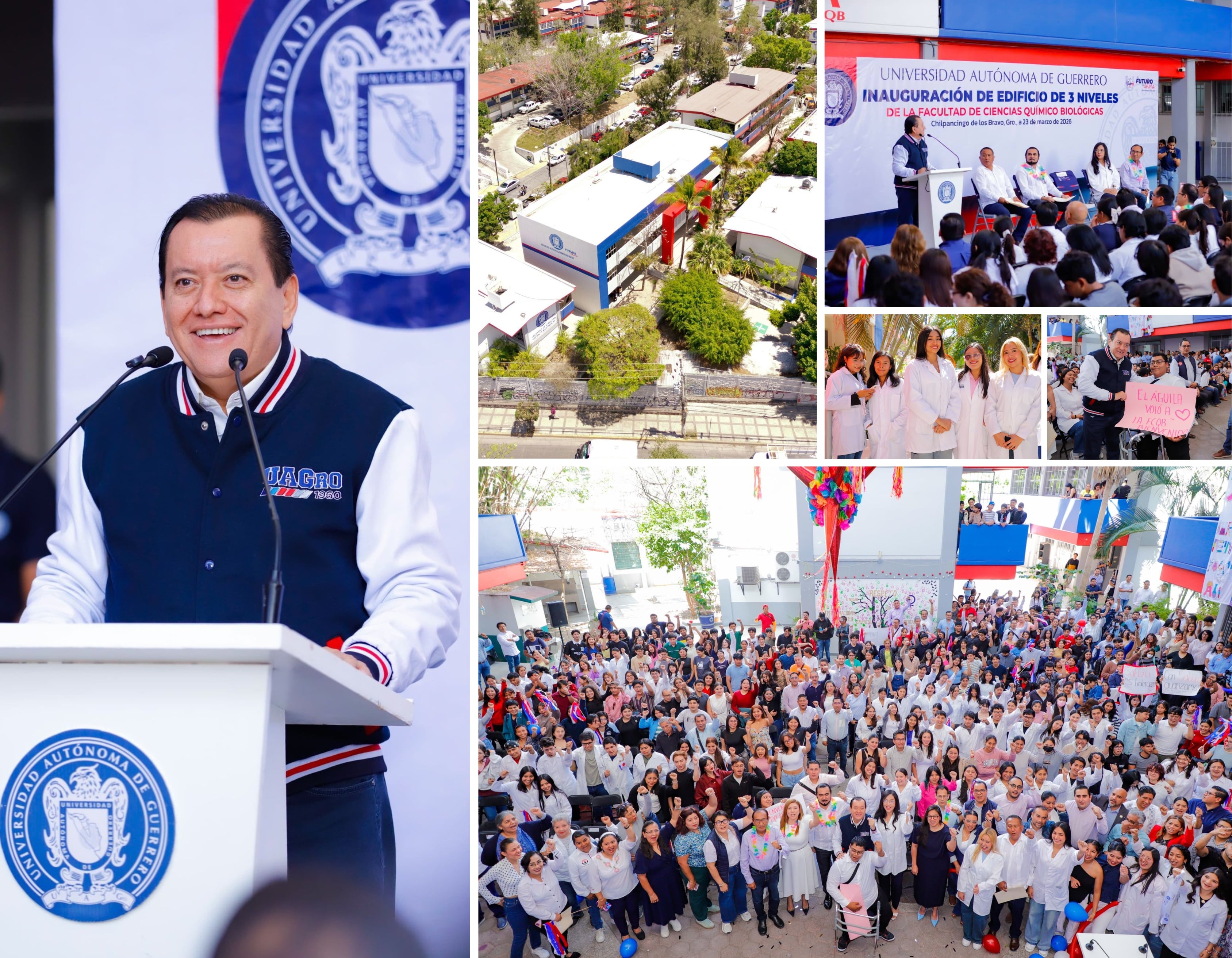 RECTOR JAVIER SALDAÑA INAUGURA NUEVO EDIFICIO EN LA FACULTAD DE CIENCIAS QUÍMICAS Y BIOLÓGICAS 