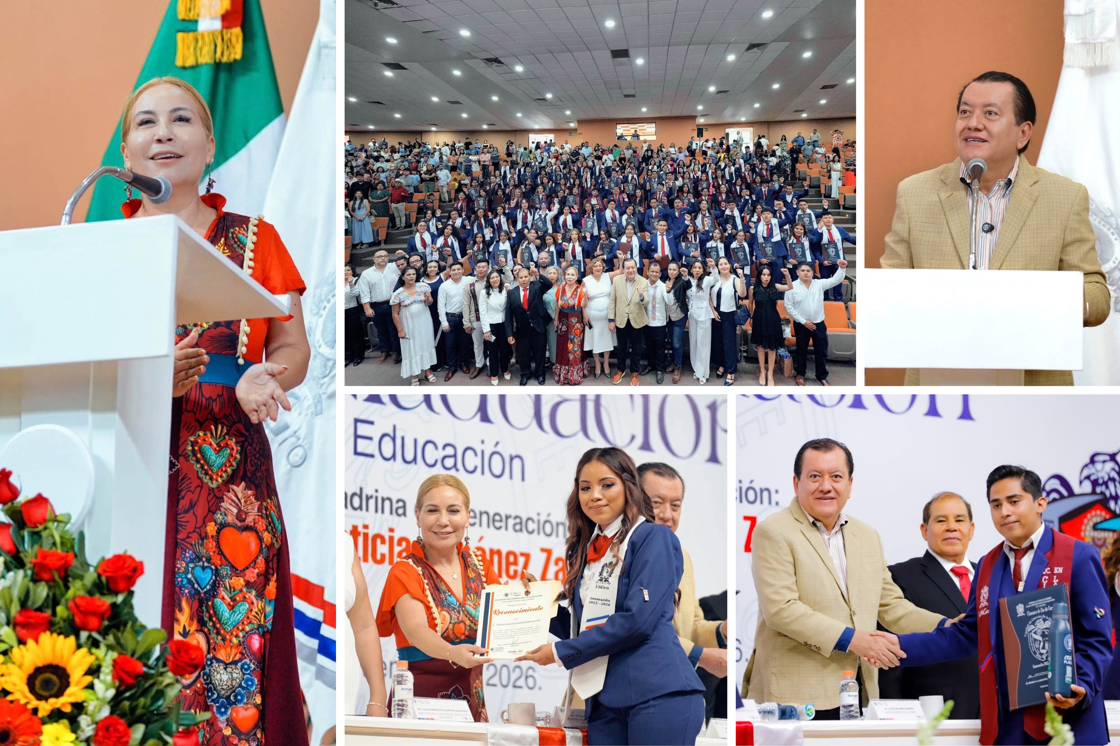 LA RECTORA DE LA UAGRO ENCABEZA LA GRADUACIÓN DE LA FACULTAD DE CIENCIAS DE LA EDUCACIÓN