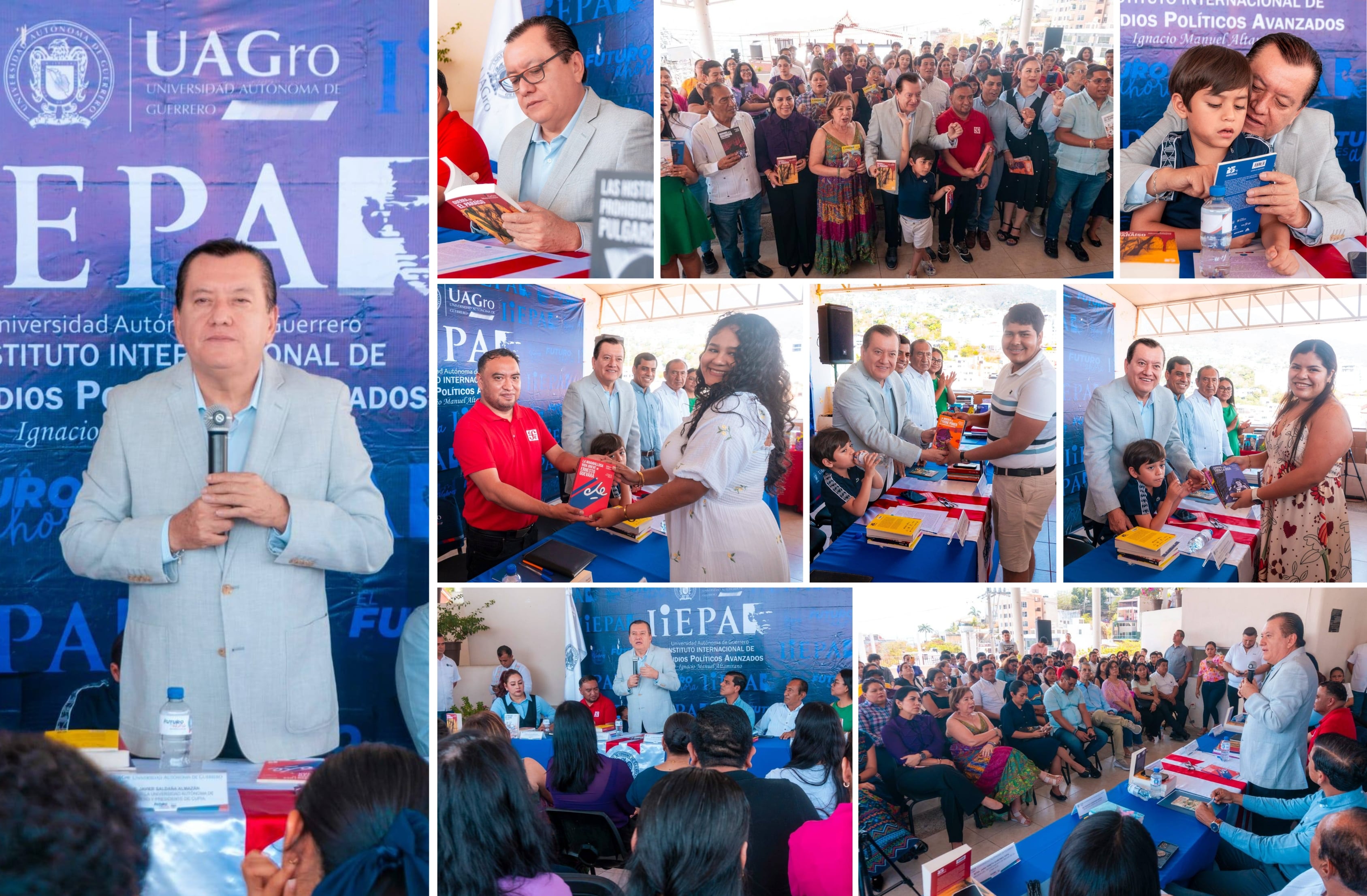 EL RECTOR JAVIER SALDAÑA ENTREGA LIBROS GRATUITOS DEL FCE EN EL IIEPA-IMA DE LA UAGRO  