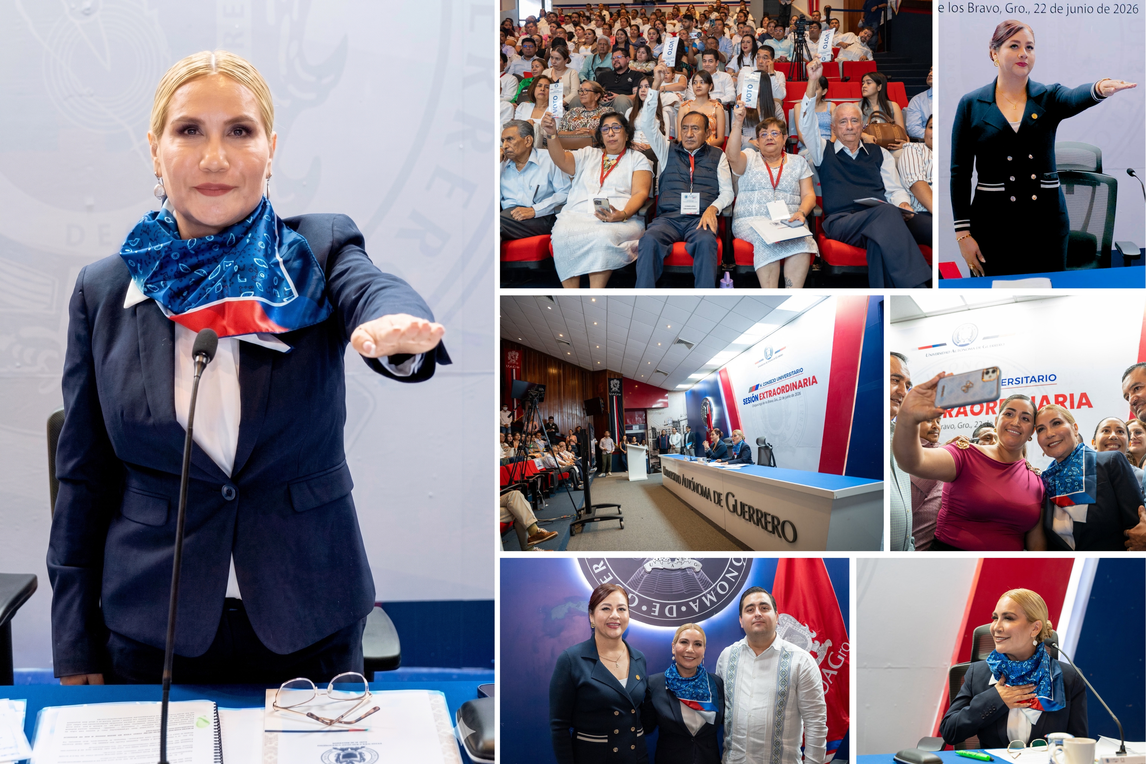 LA DRA. LETICIA JIMÉNEZ ZAMORA HACE HISTORIA AL ASUMIR LA RECTORÍA DE LA UAGRO JUNTO A LA DRA. AMÉRICA BAUTISTA EN LA SECRETARÍA GENERAL 
