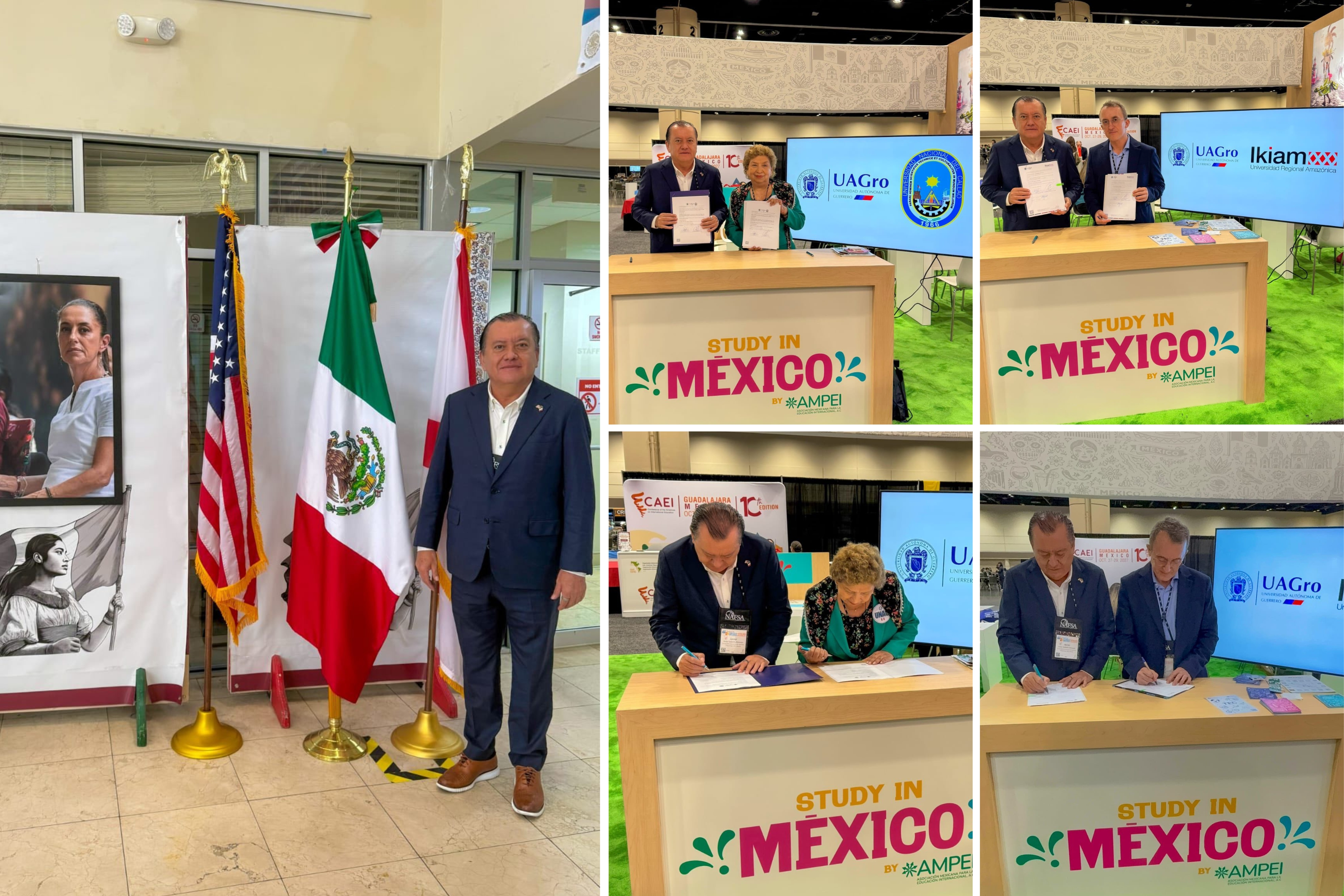 FIRMA UAGRO CONVENIOS DE COLABORACIÓN CON UNIVERSIDADES DE PERÚ Y ECUADOR EN NAFSA 2026 