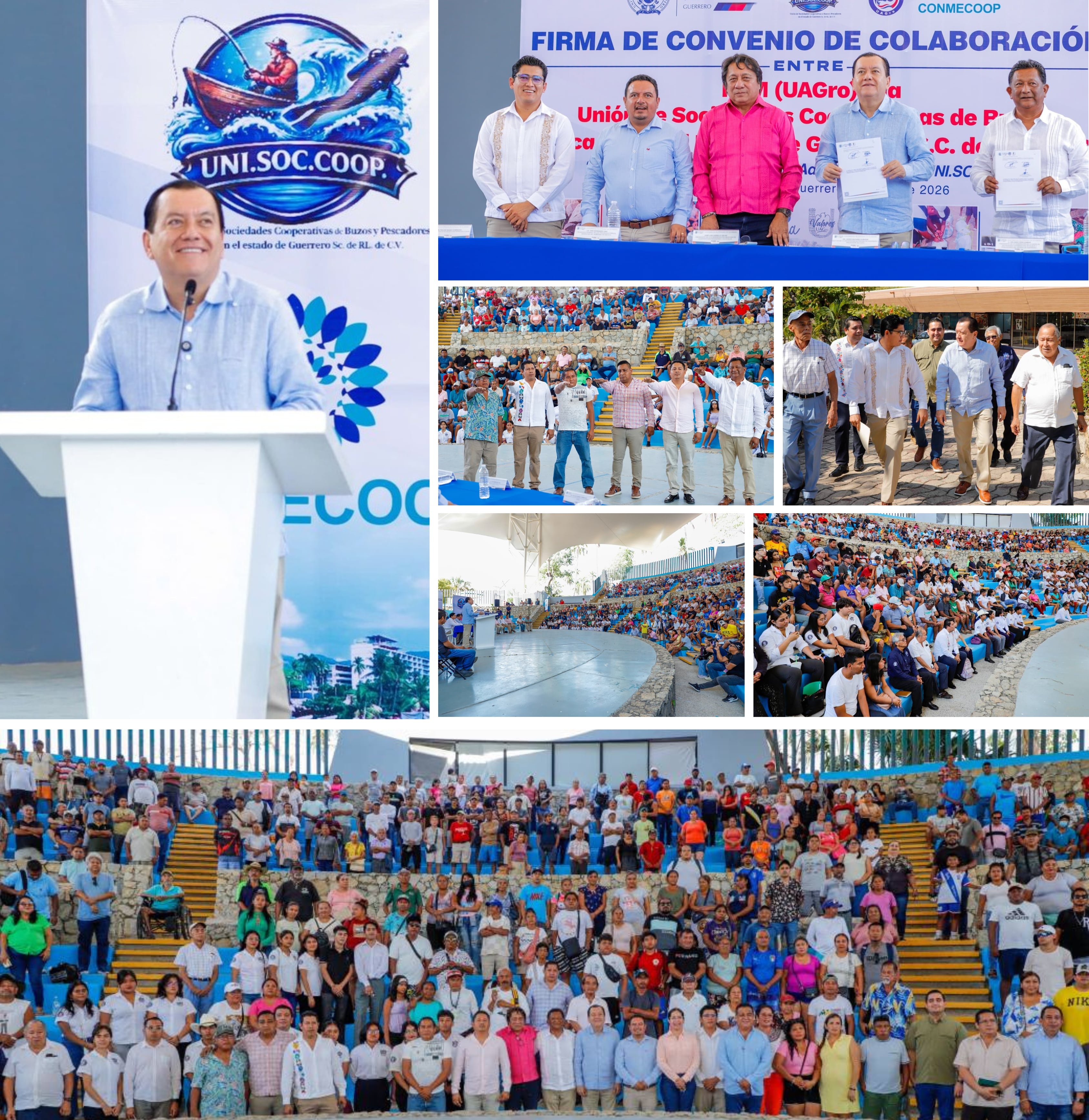 LA UAGRO Y LA UNIÓN DE SOCIEDADES COOPERATIVAS DE BUZOS Y PESCADORES DEL ESTADO DE GUERRERO FORMALIZAN CONVENIO CLAVE PARA LA PRESERVACIÓN MARINA 