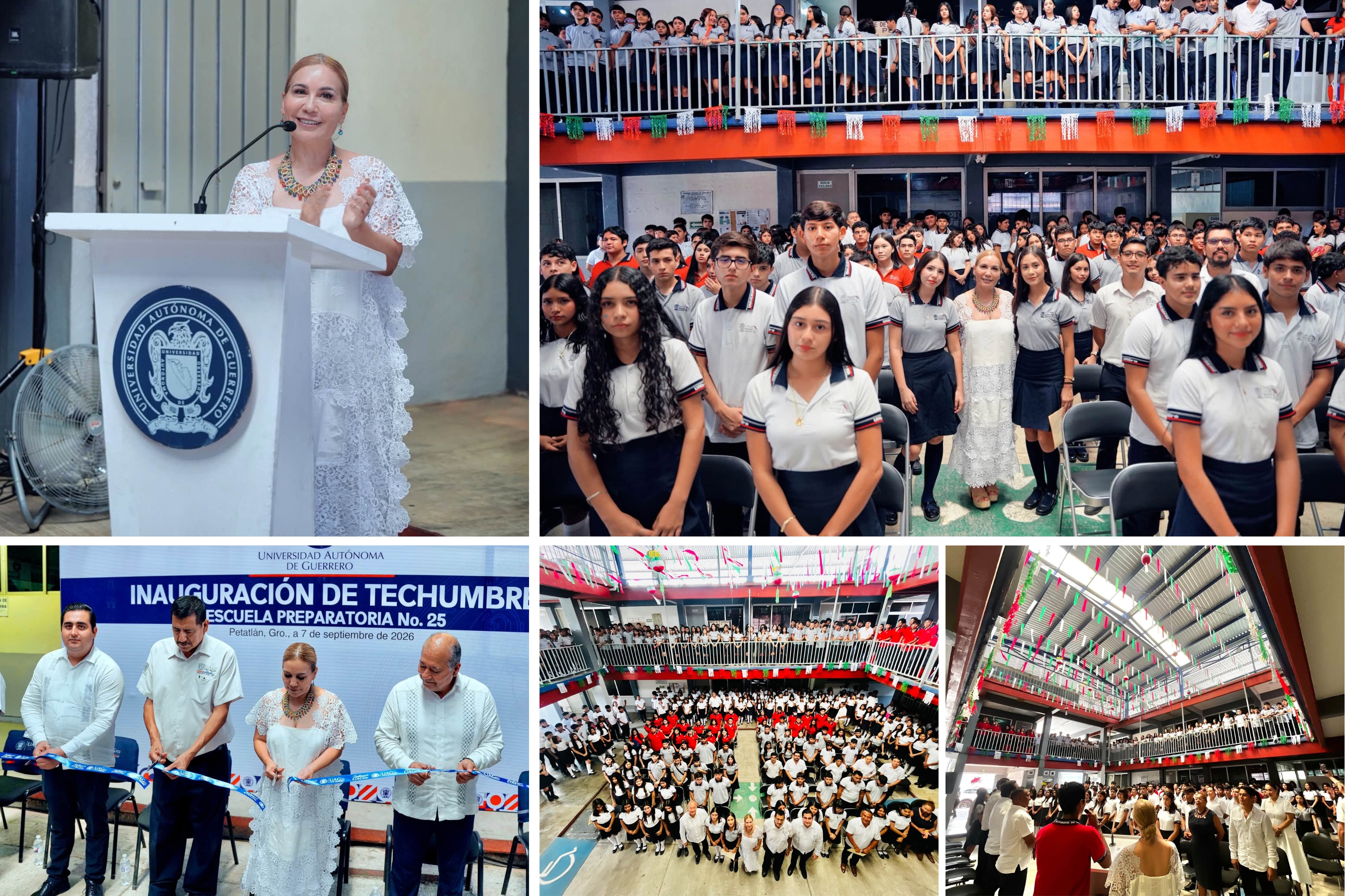 AVANZA MODERNIZACIÓN DE INFRAESTRUCTURA EN LA UAGRO CON NUEVA TECHUMBRE EN LA PREPARATORIA NO. 25 DE PETATLÁN 