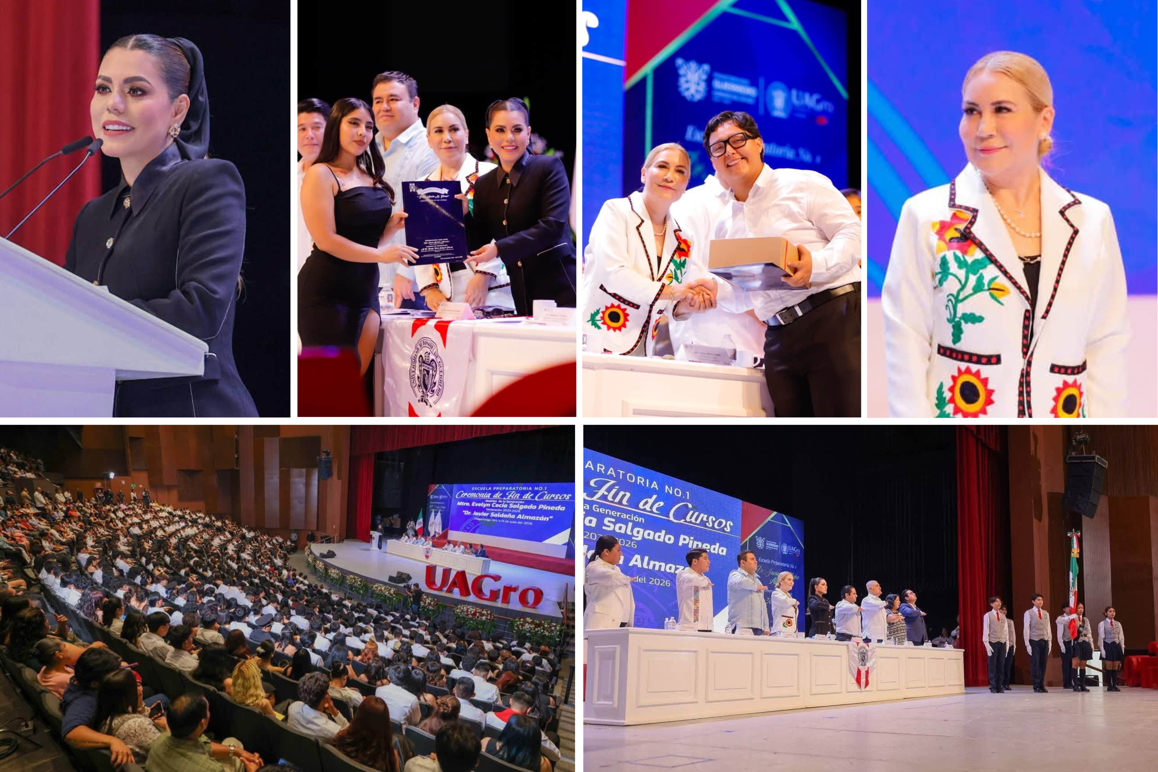 ENCABEZA LA GOBERNADORA EVELYN SALGADO EMOTIVA GRADUACIÓN DE LA PREPARATORIA No.1 DE LA UAGRO