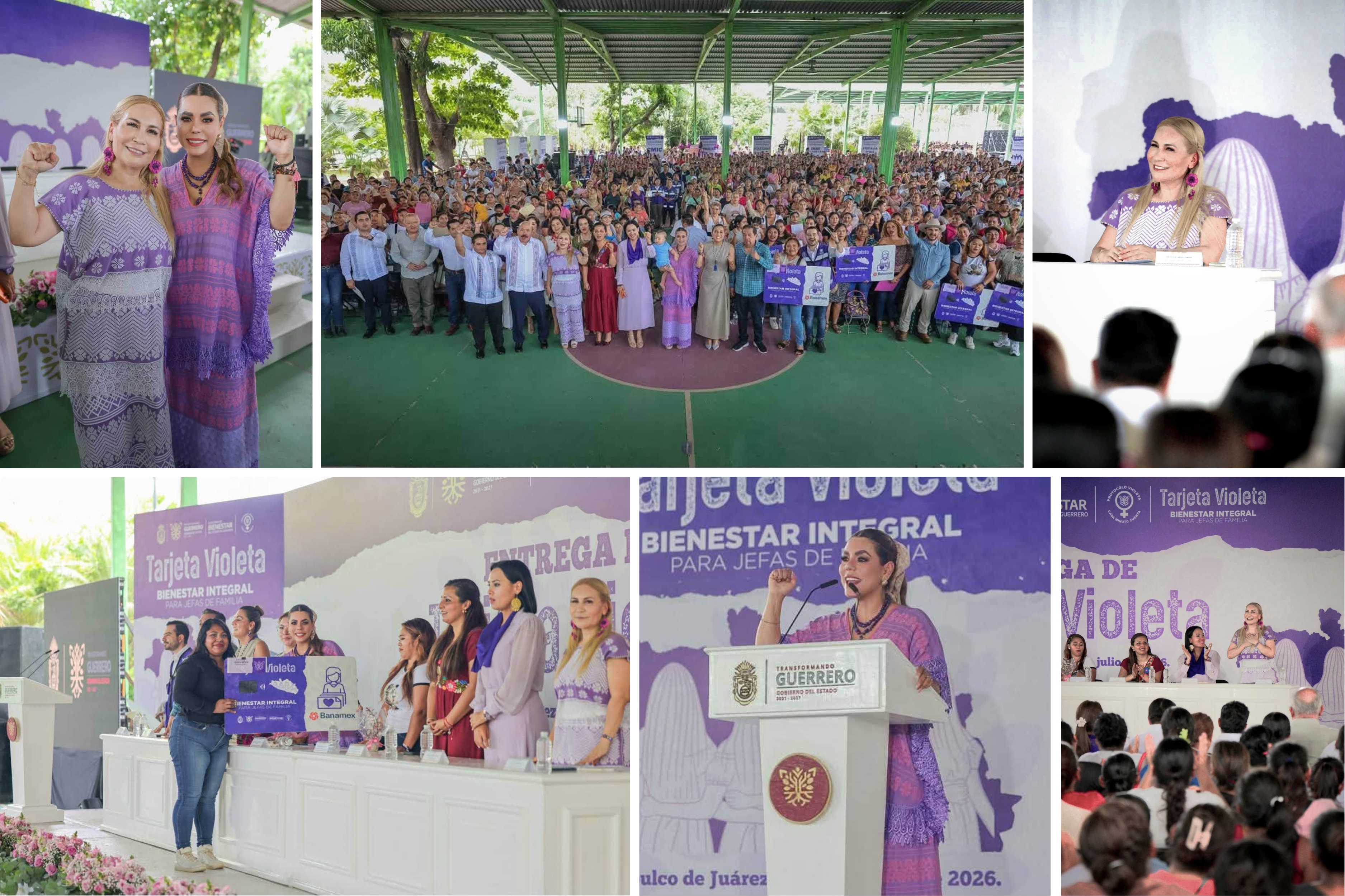 ACOMPAÑA LA RECTORA LETICIA JIMÉNEZ A LA GOBERNADORA EVELYN SALGADO EN LA ENTREGA DE LA TARJETA VIOLETA PARA EL IMPULSO DE LAS MUJERES GUERRERENSES