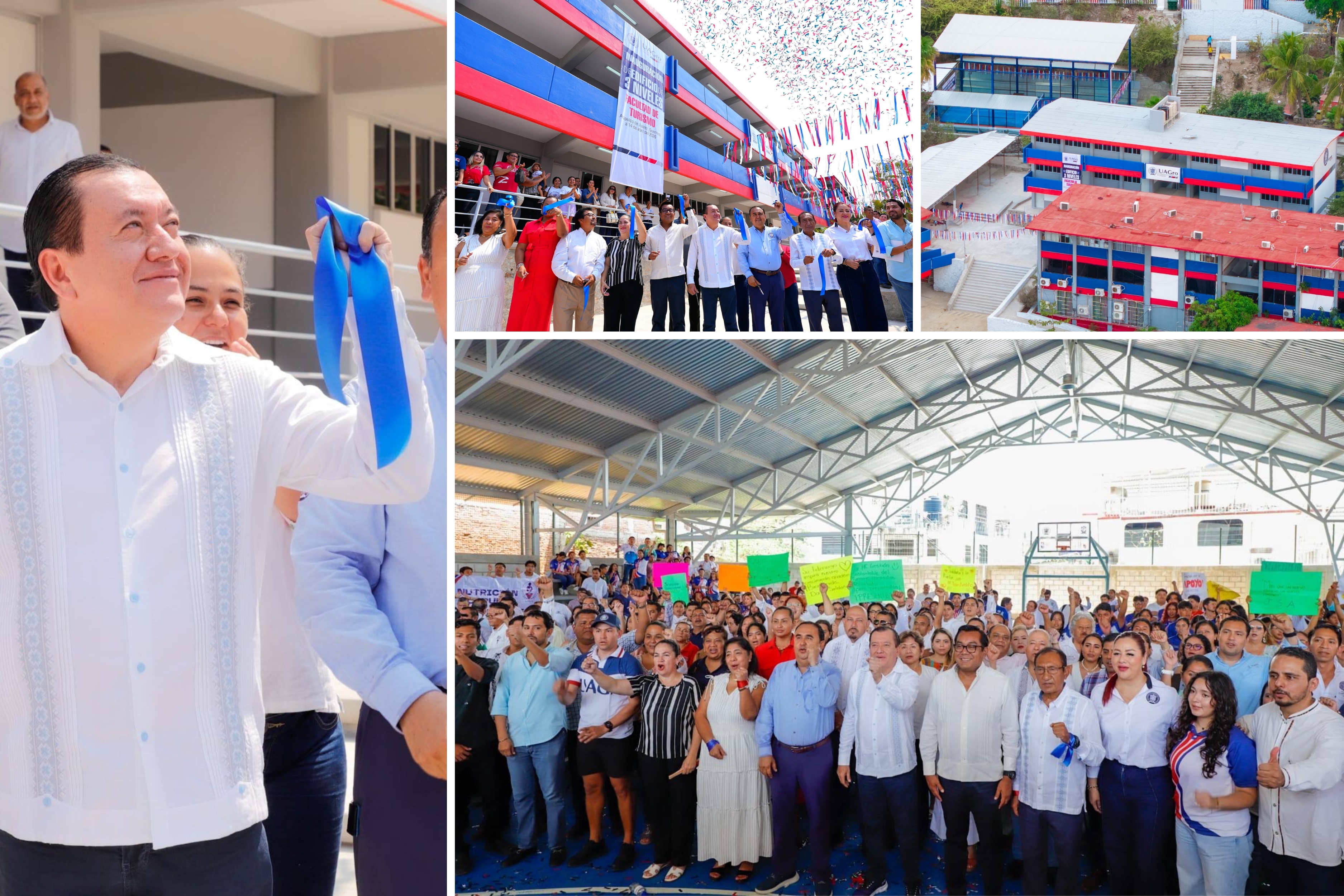 EL RECTOR JAVIER SALDAÑA INAUGURÓ LAS PRIMERAS CANCHAS UNIVERSITARIAS DE PÁDEL, UN EDIFICIO DE TRES NIVELES Y ÁREAS DEPORTIVAS EN LA FACULTAD DE TURISMO  