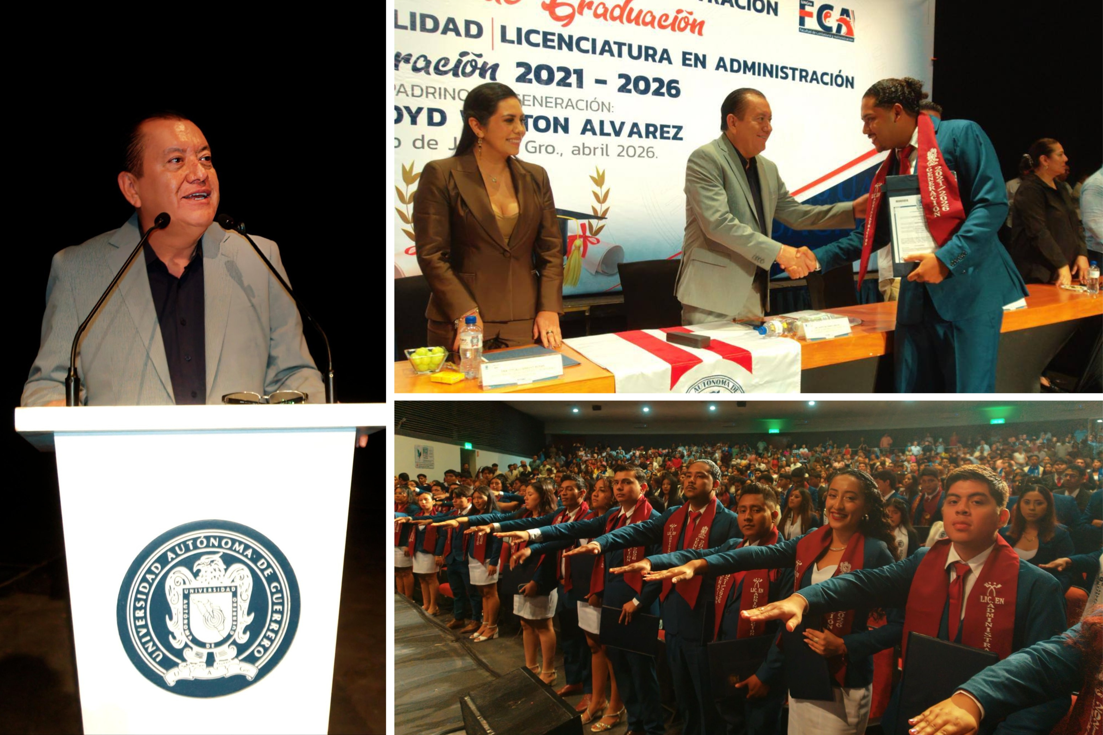 ENCABEZA EL DR. JAVIER SALDAÑA ALMAZÁN GRADUACIÓN DE LA FACULTAD DE CONTADURÍA Y ADMINISTRACIÓN 