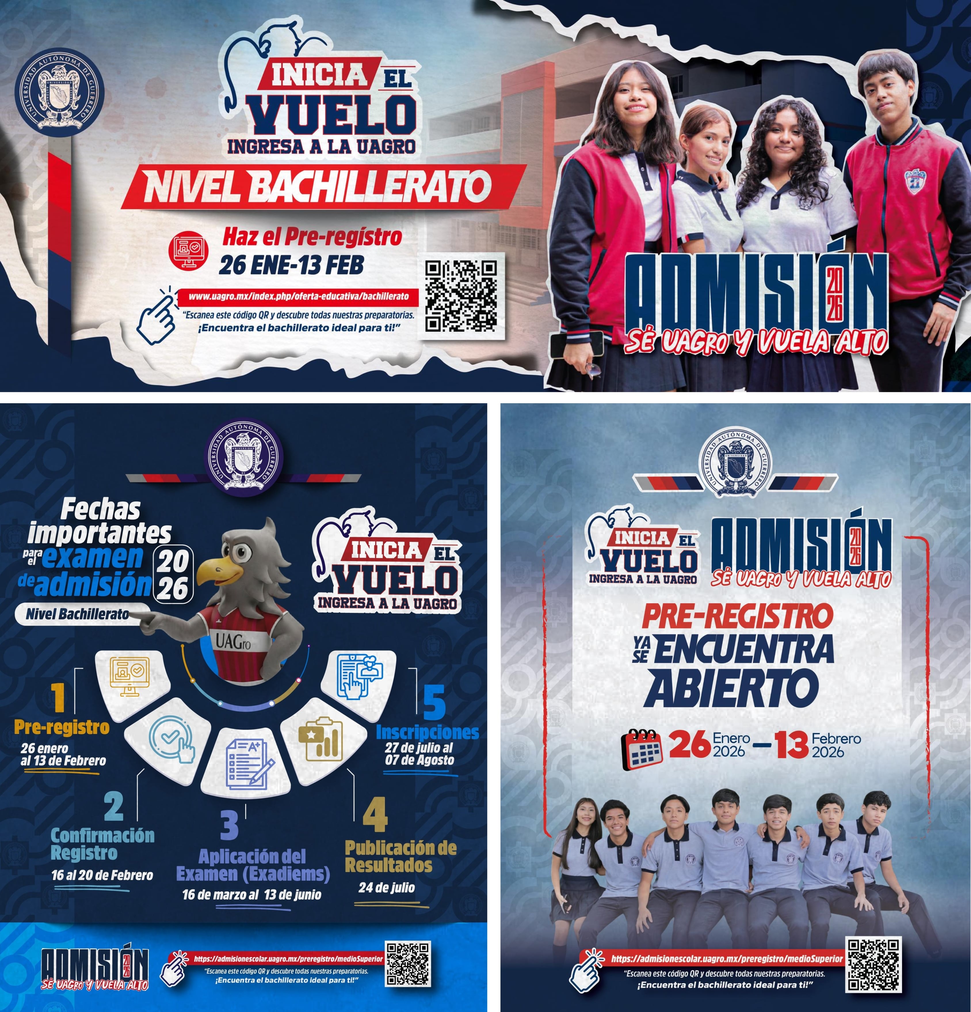 INICIÓ EL PROCESO DE ADMISIÓN AL NIVEL MEDIO SUPERIOR DE LA UAGRO, CON 50 PREPARATORIAS DISPONIBLES EN LAS 8 REGIONES DE GUERRERO 