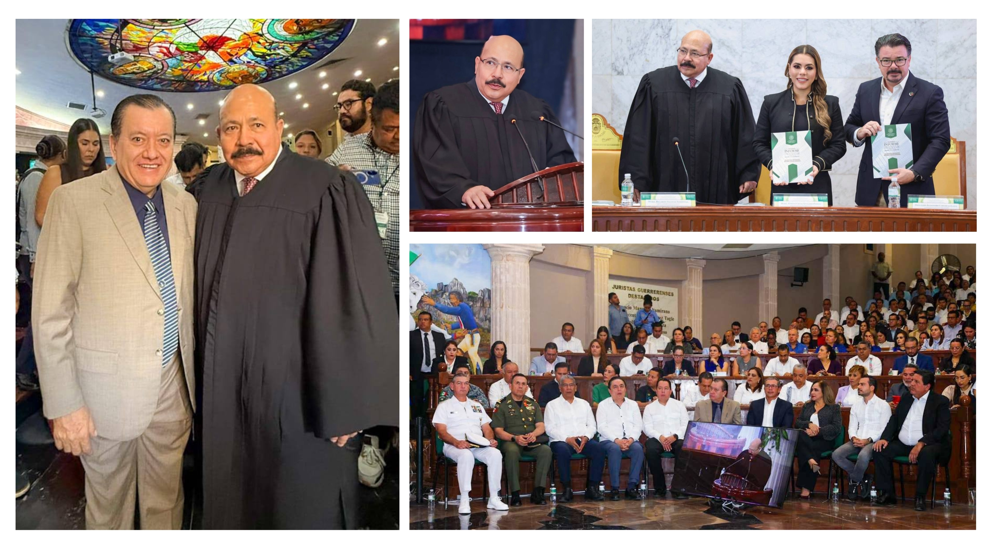 EL RECTOR JAVIER SALDAÑA ASISTE AL 1ER INFORME DE LABORES DEL MAGISTRADO RICARDO SALINAS SANDOVAL