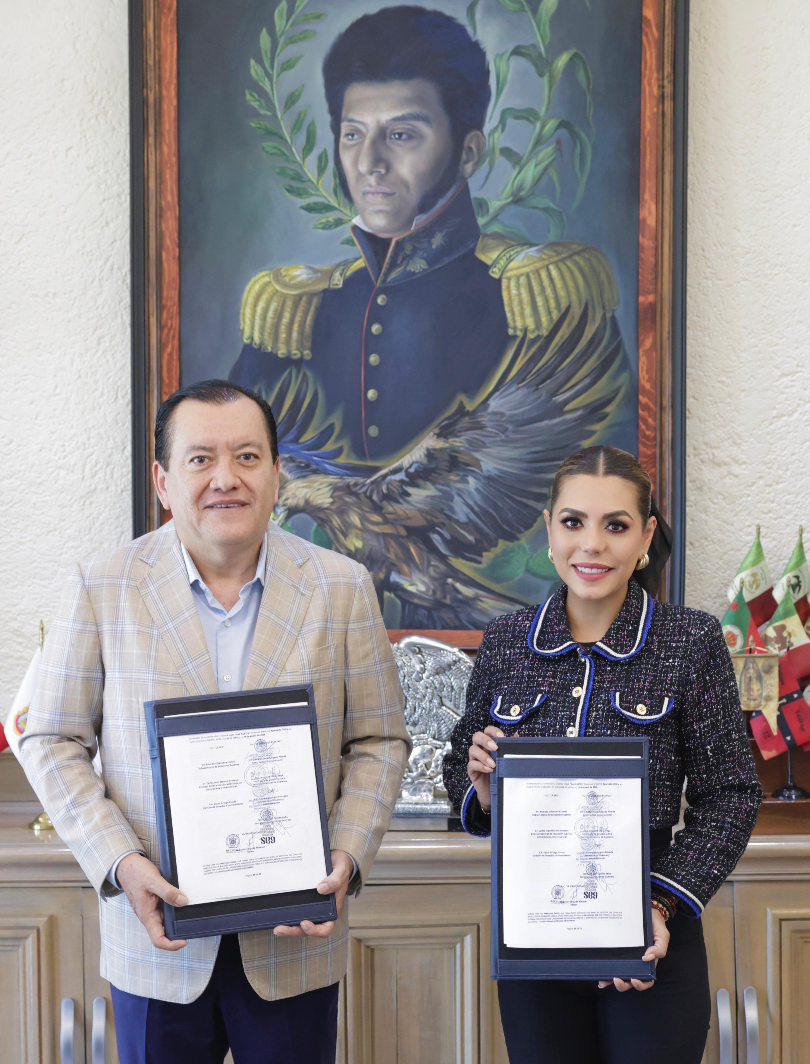 EL RECTOR DE LA UAGRO AGRADECE RESPALDO DE LA GOBERNADORA DE GUERRERO: FIRMAN CONVENIO FINANCIERO 2026 PARA FORTALECER LA EXCELENCIA EDUCATIVA 