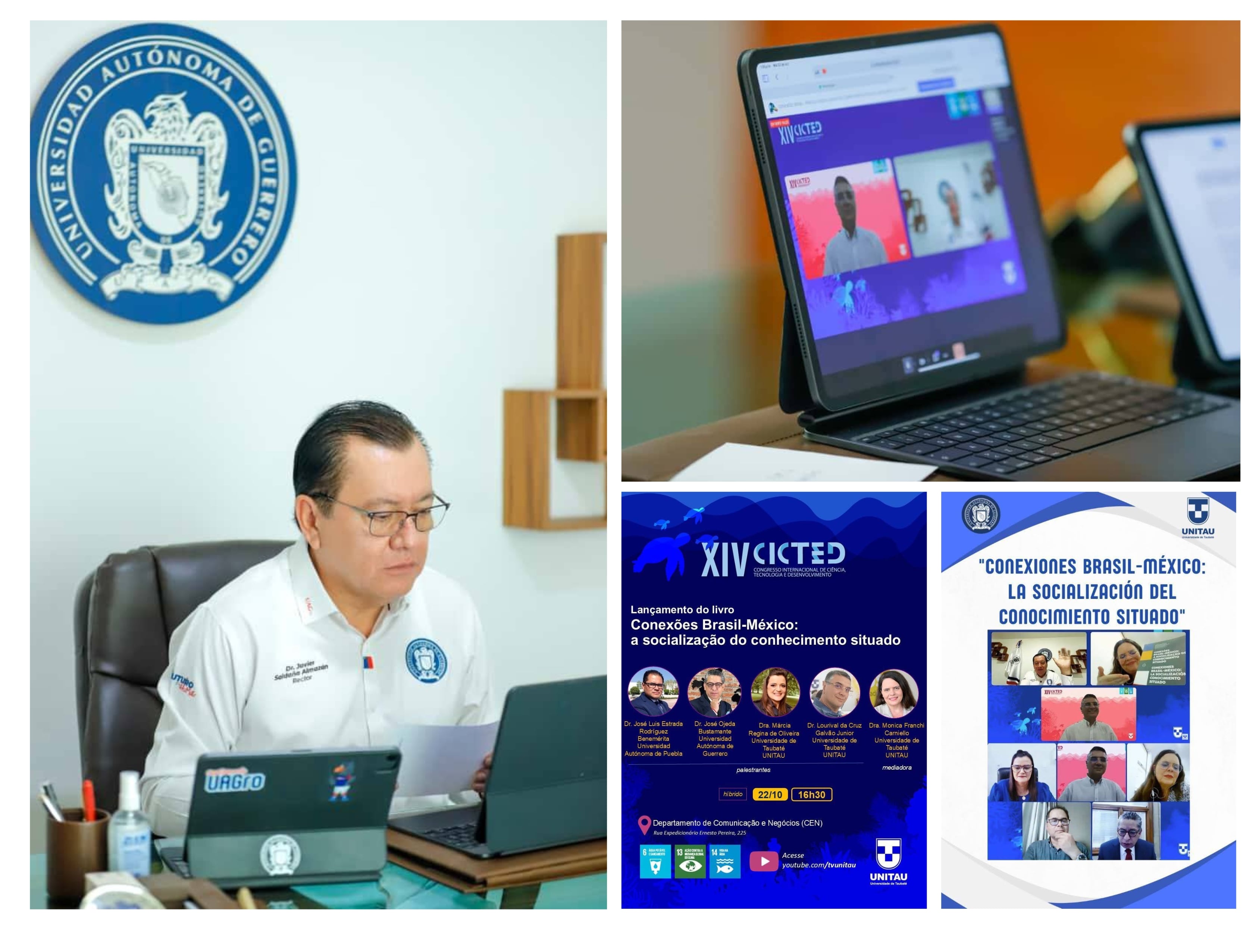 RECTOR DE LA UAGRO PARTICIPÓ EN PRESENTACIÓN DE LA REVISTA INTERNACIONAL “CONEXIONES BRASIL–MÉXICO” EN CONGRESO CIENTÍFICO  