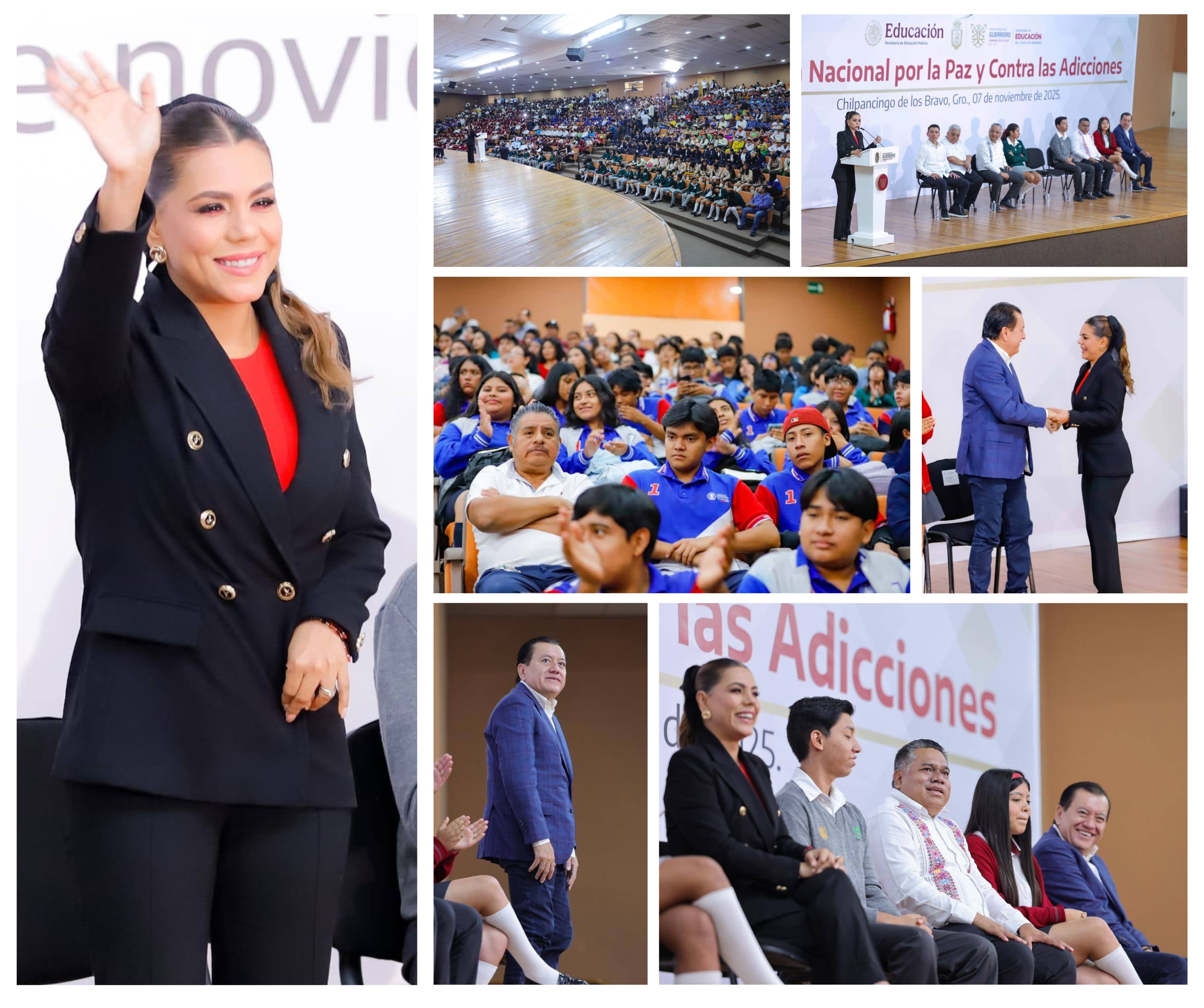 EL RECTOR DE LA UAGRO ACOMPAÑÓ A LA GOBERNADORA DE GUERRERO﻿ EN EL ARRANQUE DE LA JORNADA NACIONAL DE TEQUIOS POR LA PAZ Y CONTRA LAS ADICCIONES﻿  