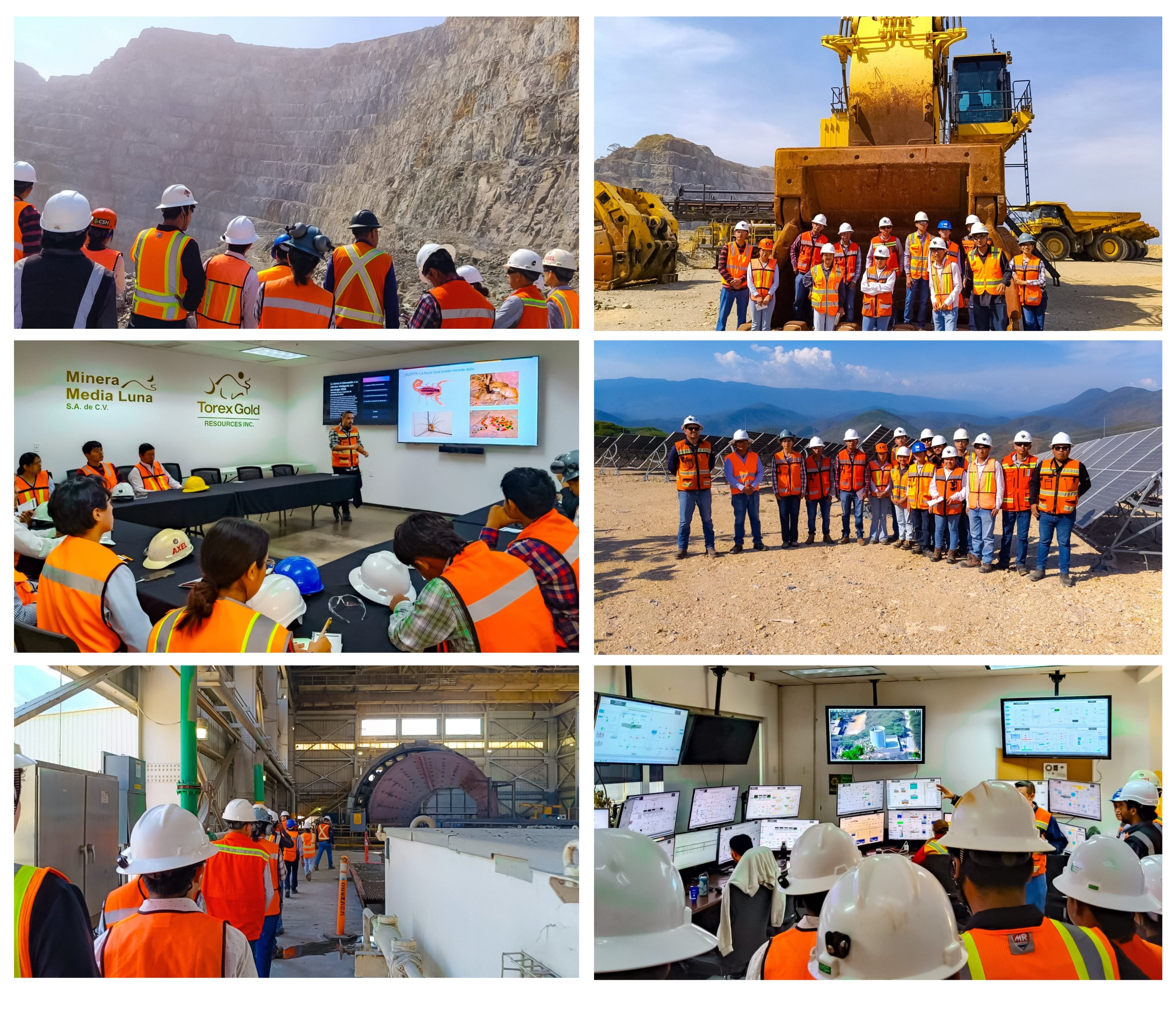 ESTUDIANTES DE INGENIERÍA EN MINAS DEL CRES ZUMPANGO REALIZAN VISITA TÉCNICA A MINERA MEDIA LUNA 