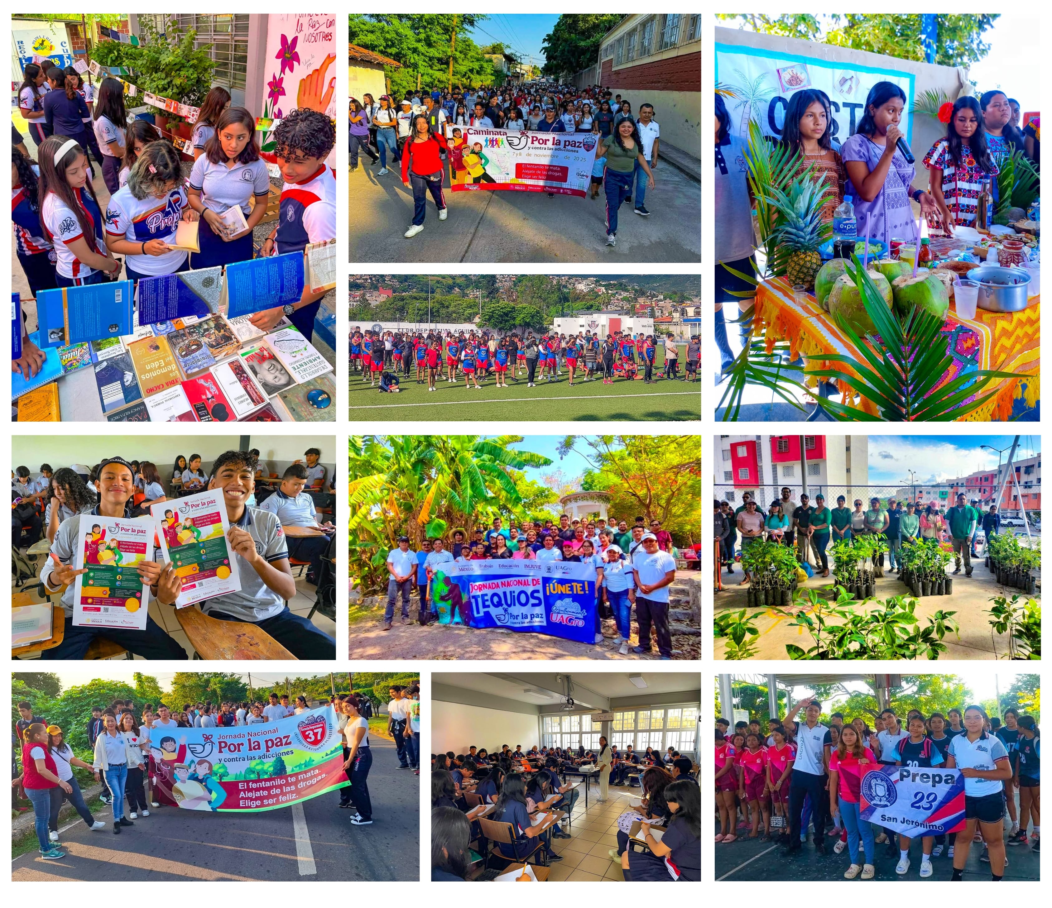 MÁS DE 50 MIL ESTUDIANTES DE UAGRO PARTICIPAN EN JORNADA NACIONAL POR LA PAZ Y EN CONTRA DE LAS ADICCIONES 